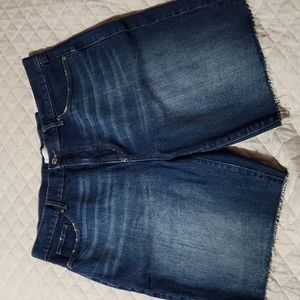 Loft high rise denim skinny Bermuda short size 32/14
